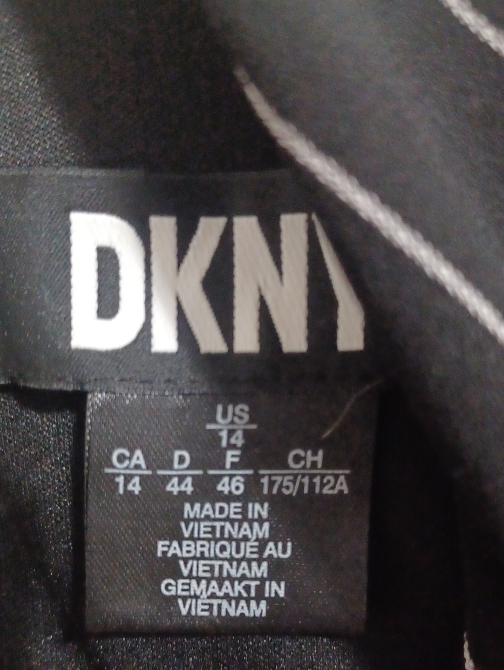 DKNY Black Pinstripe Sleeveless Double-Breasted Sheath Dress. New Size 14 - Picture 3 of 9